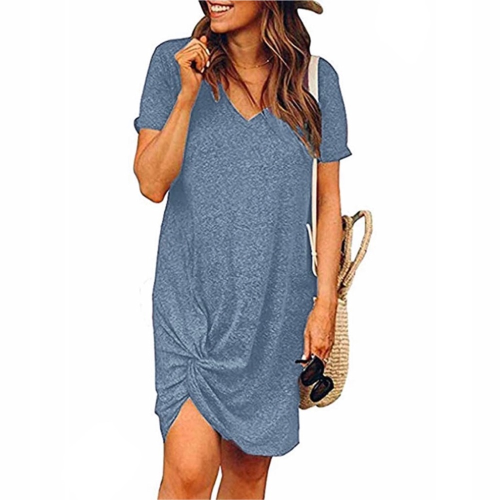 NWT Locryz Knotted T-Shirt Dress